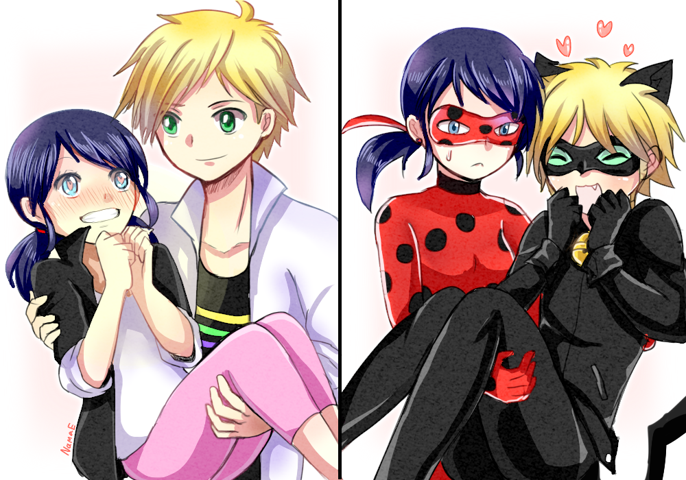 Lady Bug and Cat noir : Before and After tranfroms by HaiperKun on