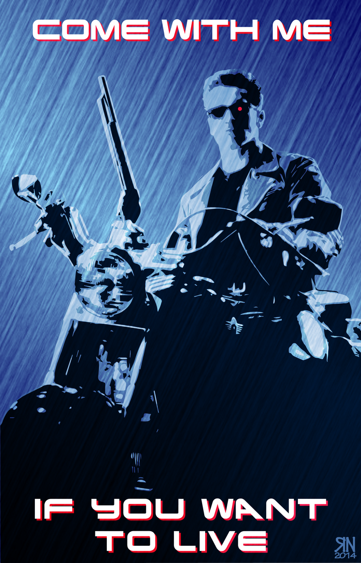 Terminator 2 Stencil Poster by Rodimus76 on DeviantArt