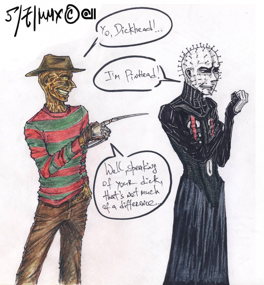 Freddy vs Pinhead colored by CyberII on DeviantArt