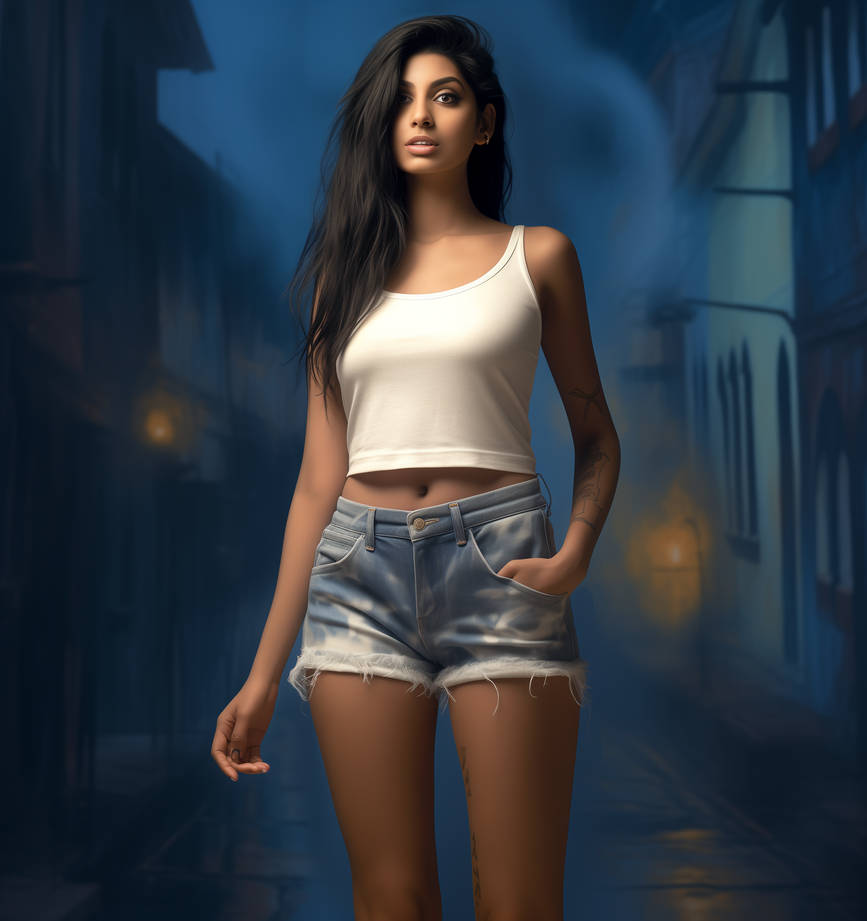 Young Indian Woman in Shorts (AI) by swissars on DeviantArt