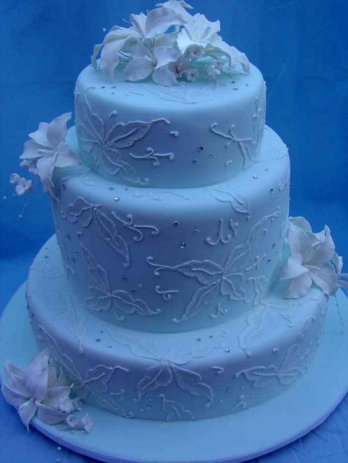 Brush Embroidery Wedding Cake