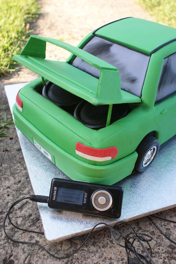 Car Cake with sound system