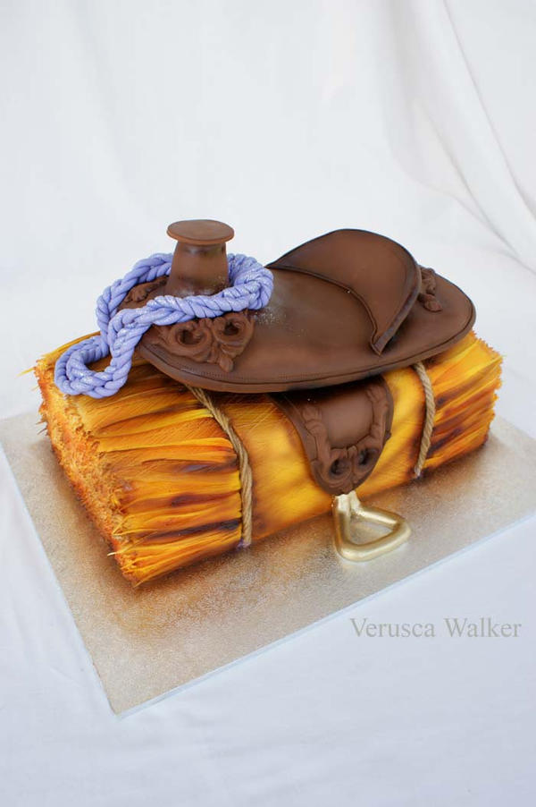 Saddle on Hay Bale Cake