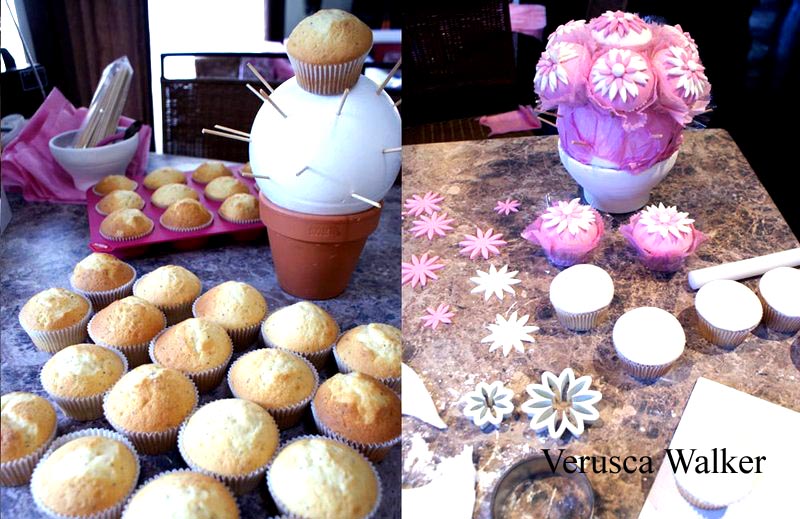 cupcake bouquet step-by-step