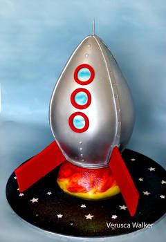 Rocket 3D Cake