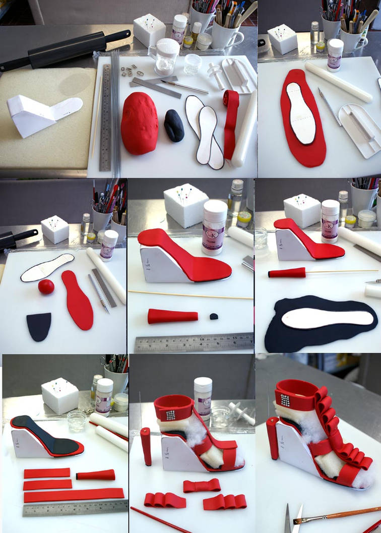 high heel gumpaste shoe step-by-step by Verusca