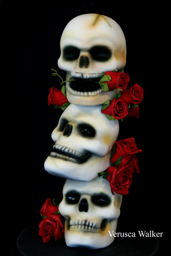 Stacked Skull Cake