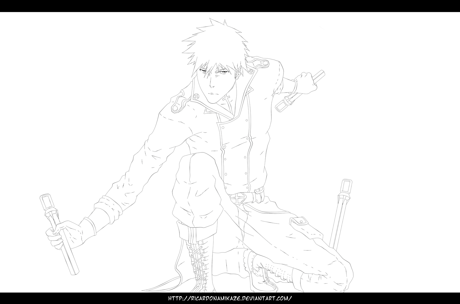 Stern Ritter Drawing Stern Ritter Ichigo (Lineart). by llSwaggerll on DeviantArt