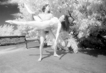 Two Dancers on the Roof 2  (infrared) by grandart