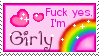Glitter Rainbow Girly Stamp