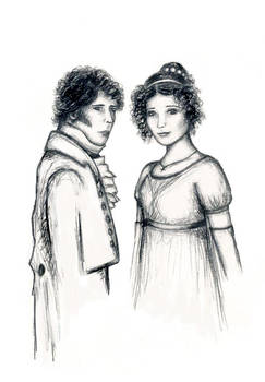 Darcy and Elisabeth - bw