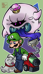 Luigi's Mansion 3 - Tattoo Illustration