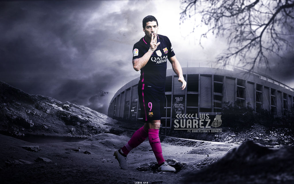 Luis Suarez Wallpaper 2016/17 Barcelona - LedioGFX