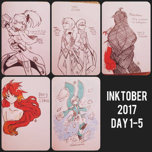 Inktober 2017: Day 1-5