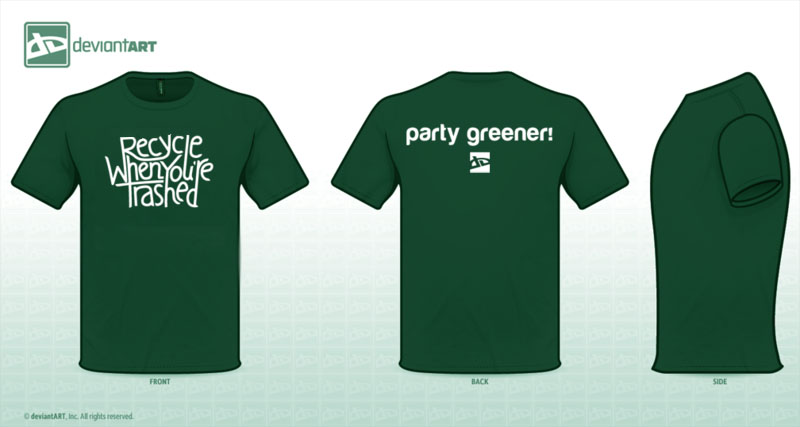 PartyGreener Concept Tee / Recycle when trashed.