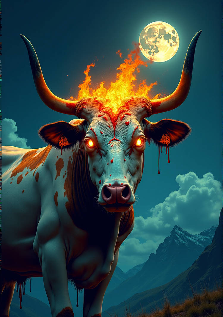 Hideous Cow Evil cow by AbissalVoidFantasyAI on DeviantArt