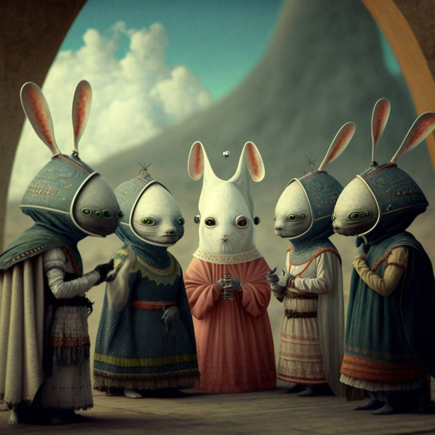 Rabbits First Contact by TheNaturalPhilosophy on DeviantArt