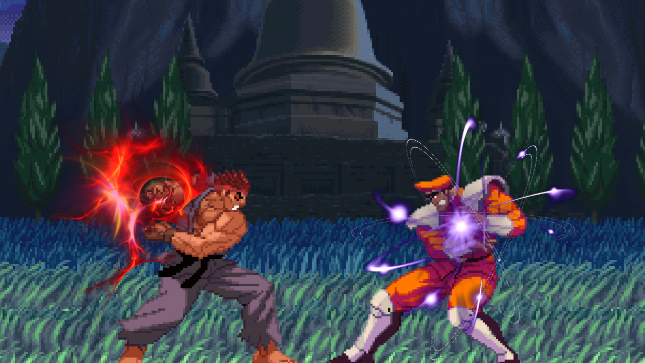 Street Fighter Alpha 2 evil Ryu Vs. Shin Akuma 3D Shadow 