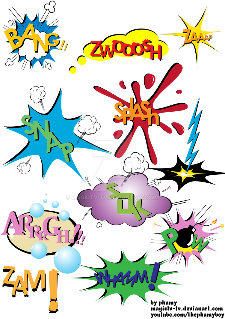 Calling Effect Comics Comic Callouts Pack 1 by MagicTV-TV on DeviantArt