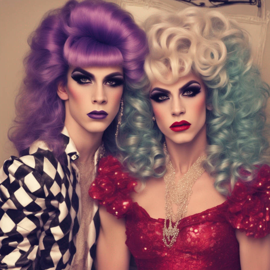 Teenage boys turned into drag queens with big hair