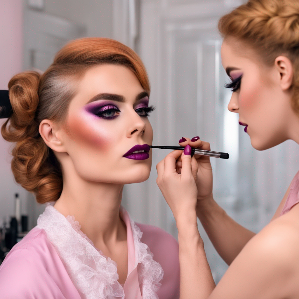 Sissy femboy getting his makeup done for a feminin by TabithaO88 on