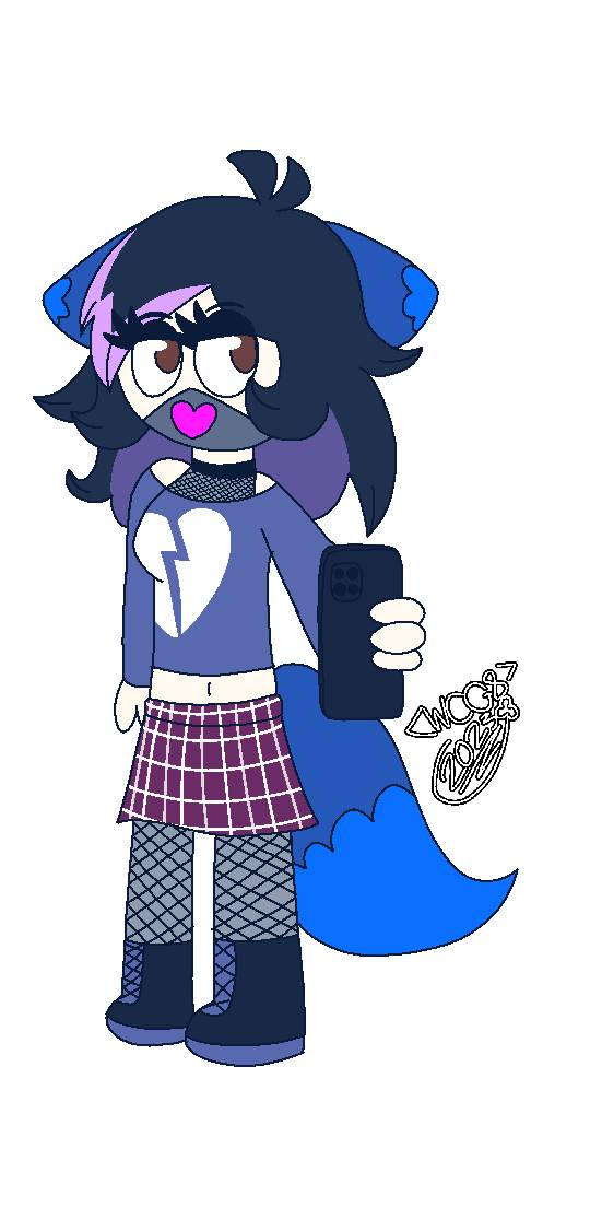 Ioh Ribbin Ribbin check her phone by OshiWaWa30021 on DeviantArt