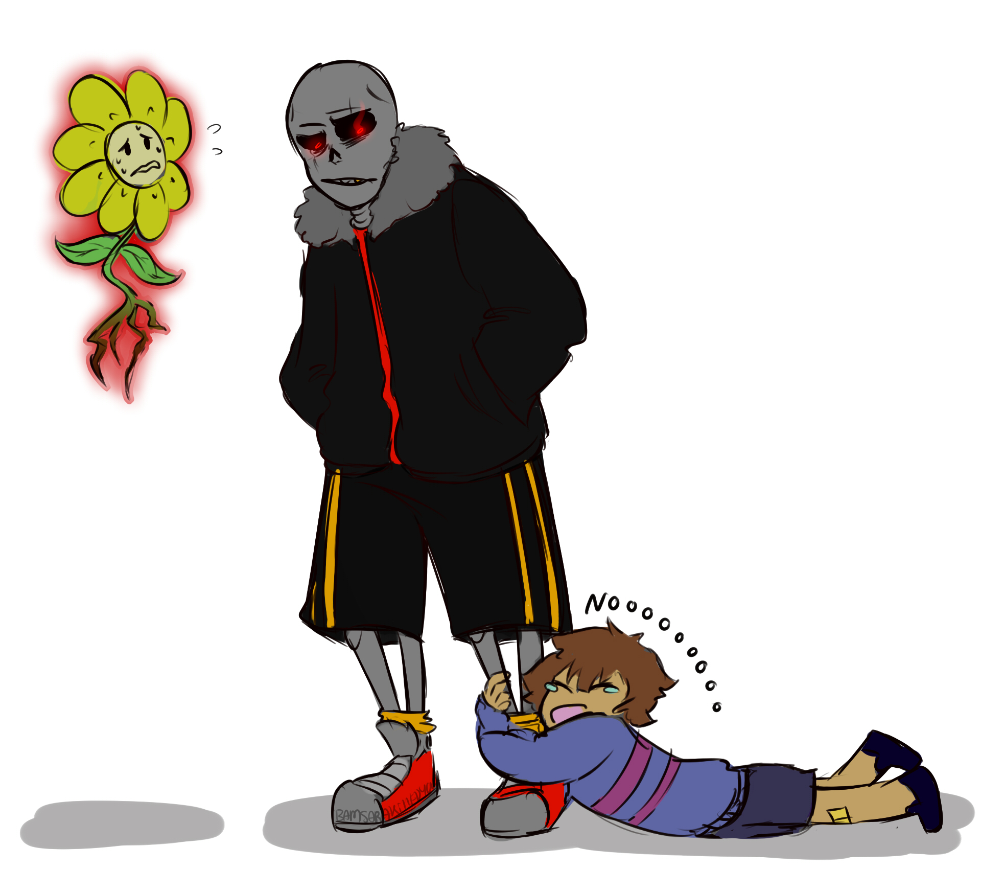 Don't pluck his petals, Sans