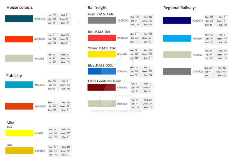 Train Rails Color:gray British Rail Colour pallete by Chroniton8990 on DeviantArt
