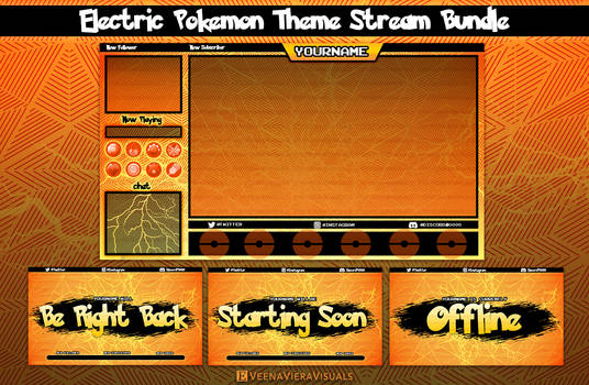 Electric Pokemon Overlay Package for Streaming