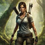 Lara Croft In Forest