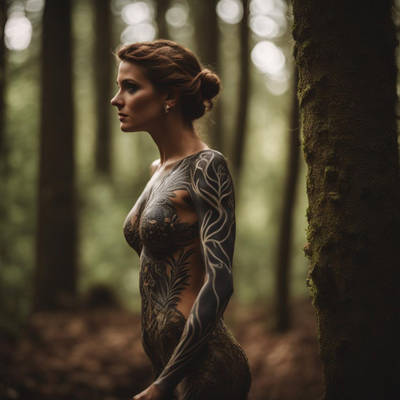 Bodypainting In Forest