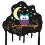 T-shirt design owl in the night