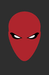 Red Hood Helmet Minimalist Design