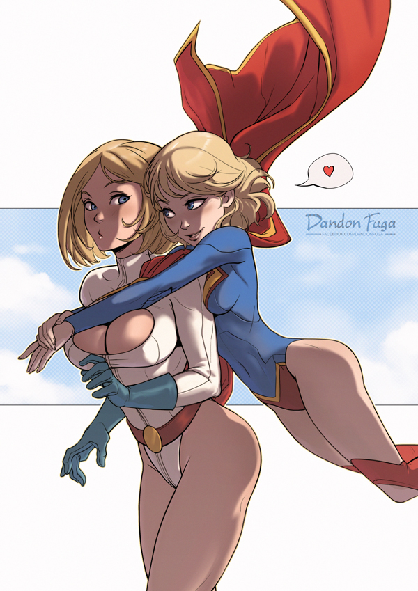 Powergirl and Supergirl