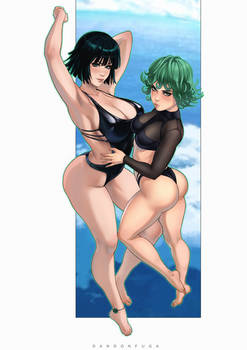 Tatsumaki and Fubuki Summer Time