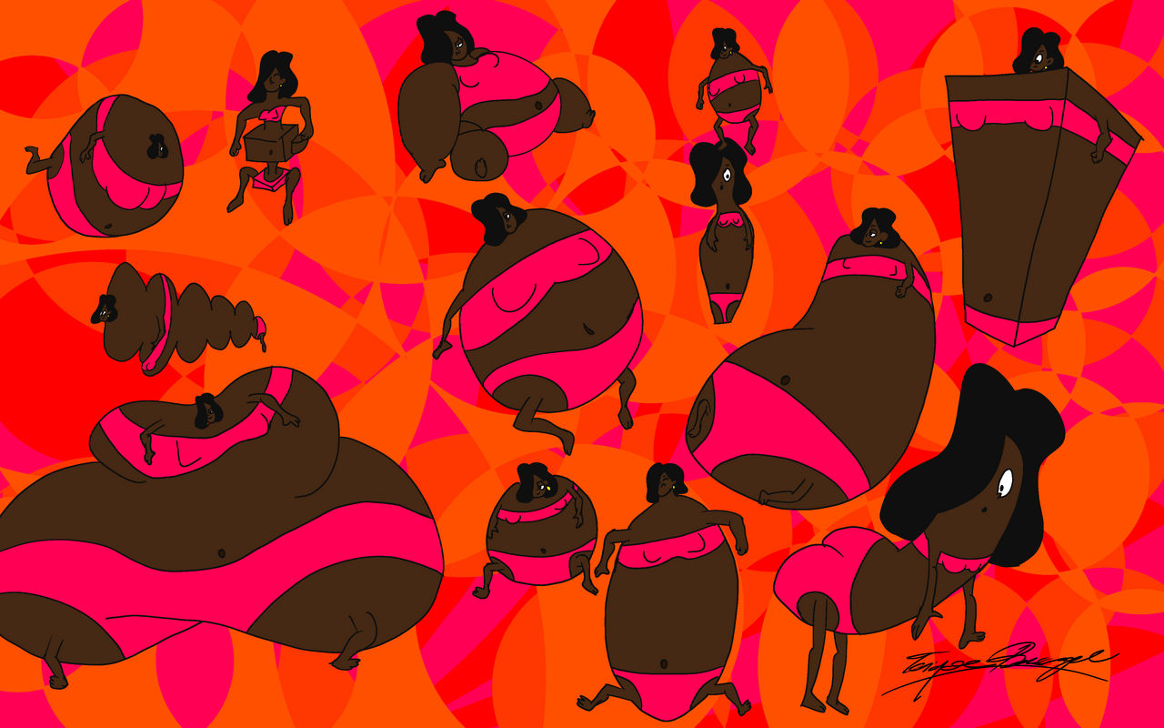 Musical Fat Inflation Marylou Melodio fat, inflate and stuffed by lexrique on DeviantArt