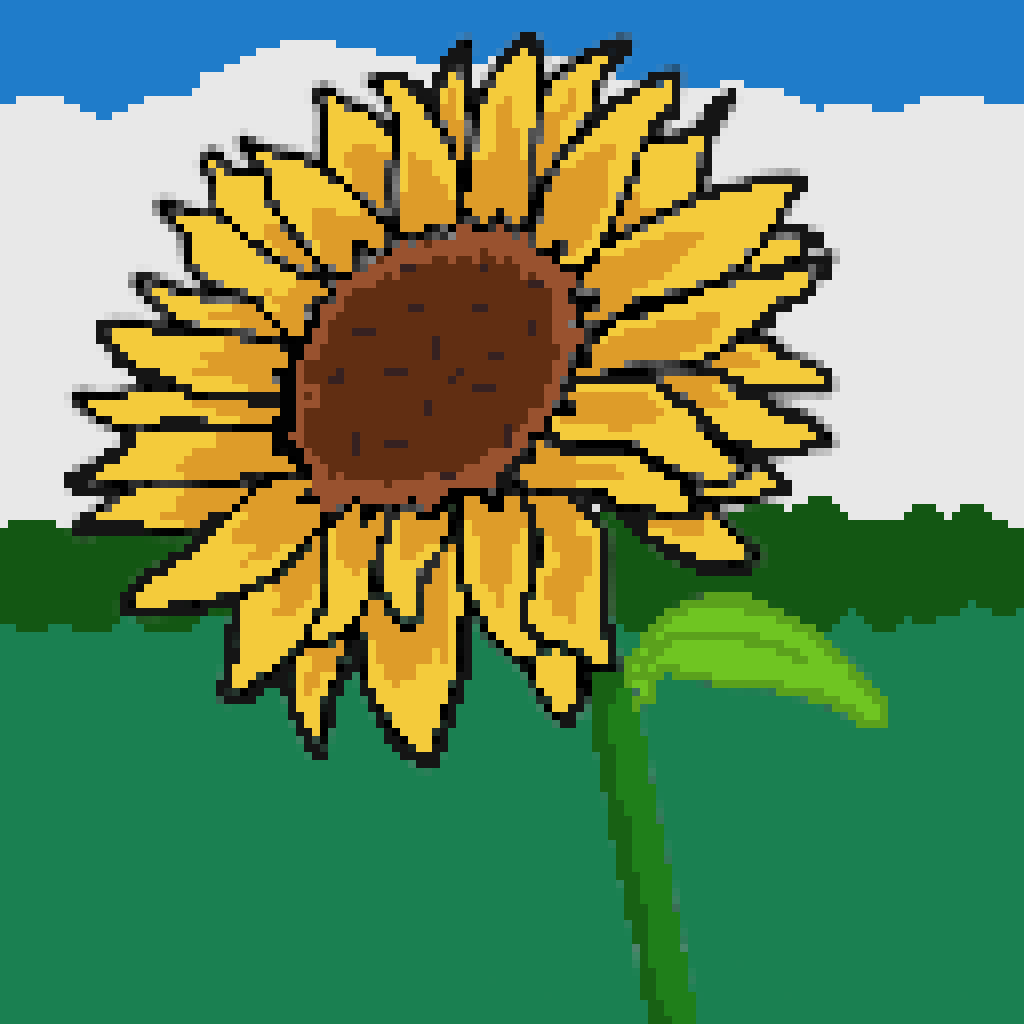 Sunflower Pixel Art By H4cKz On DeviantArt sunflower-pixel-art-by-h4ckz-on-deviantart