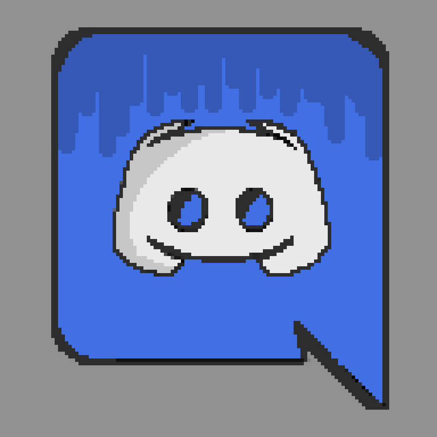Pixel art of a discord logo with a wave pattern