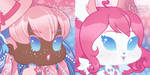 [Squishi Icons] Sparkling Sylveons by wandering-kotka