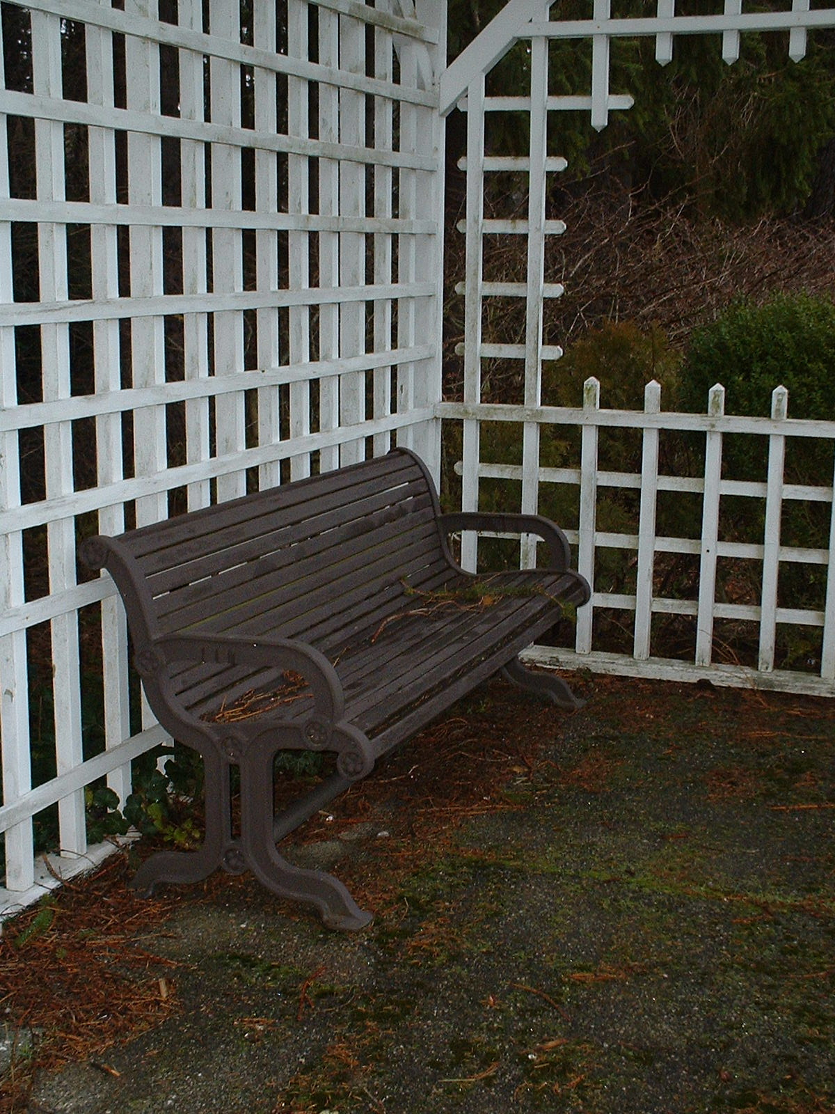 garden bench gazeebo