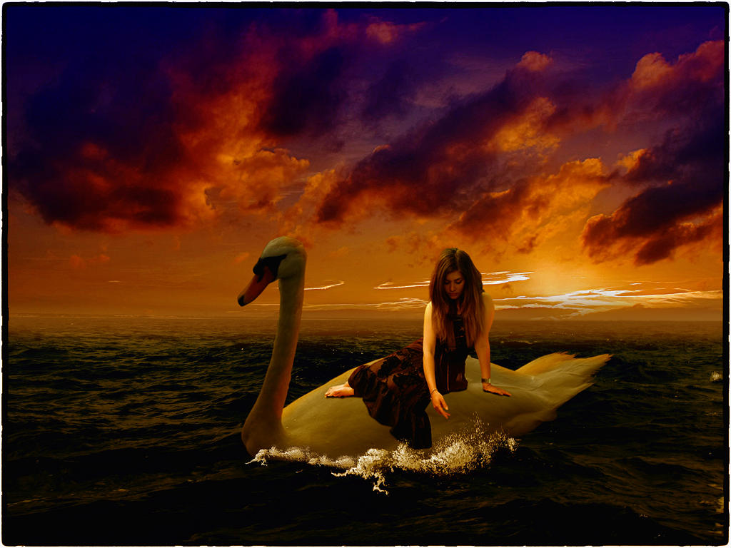 Swan Riding Alligator Ride a white swan by jmc-2 on DeviantArt
