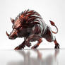Glossy Brown Fantasy Boar