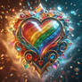 Celestial Rainbow Heart Gem
