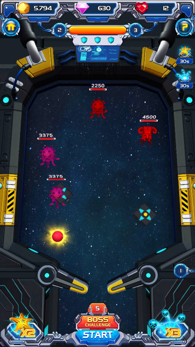 Game PinBall - UI/UX by sacden on DeviantArt