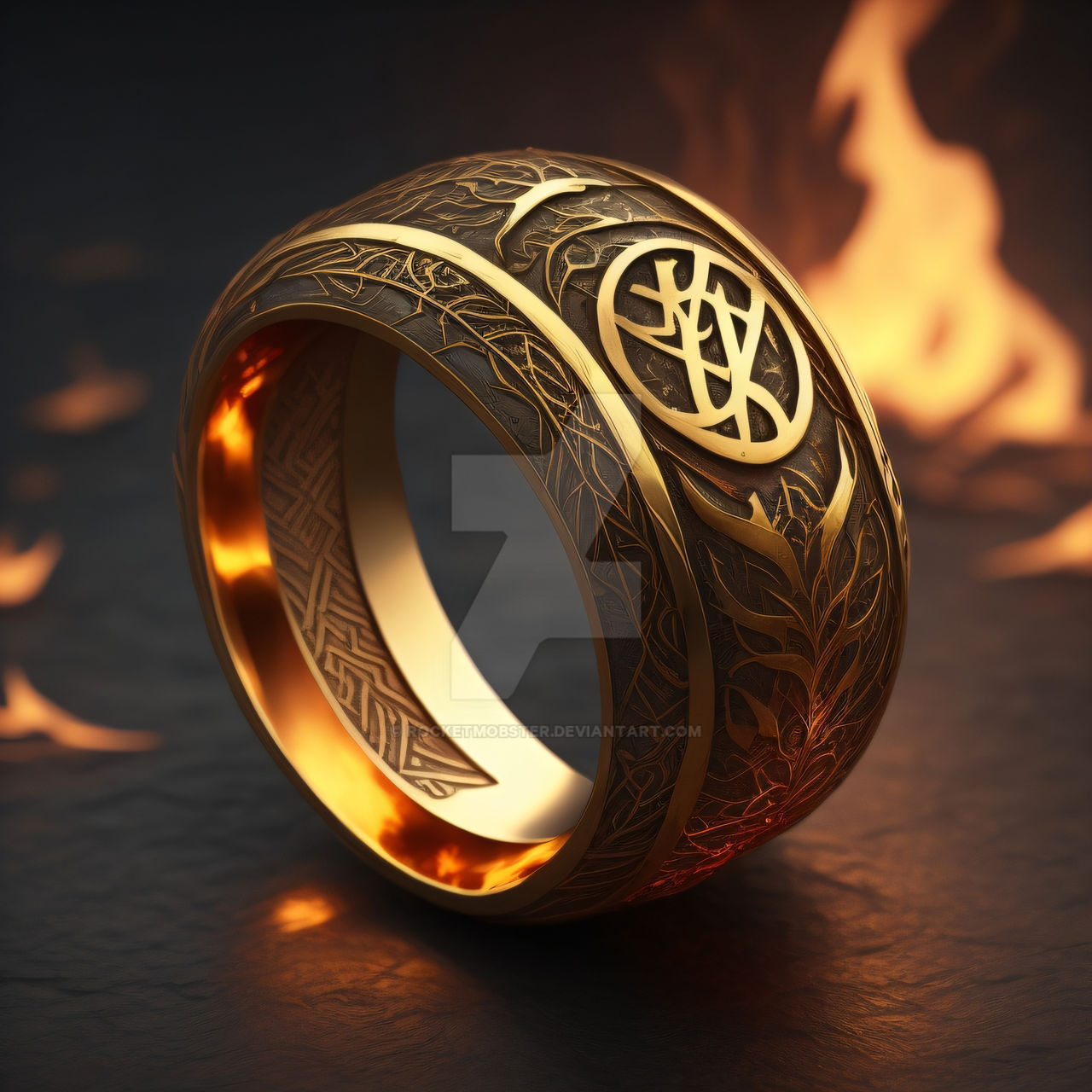 Fire and Ice Jewelry Design - Fire Ring 9 by RocketMobster on DeviantArt
