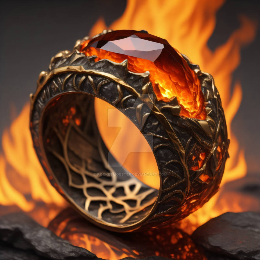 Fire and Ice Jewelry Design - Fire Ring 8 by RocketMobster on DeviantArt