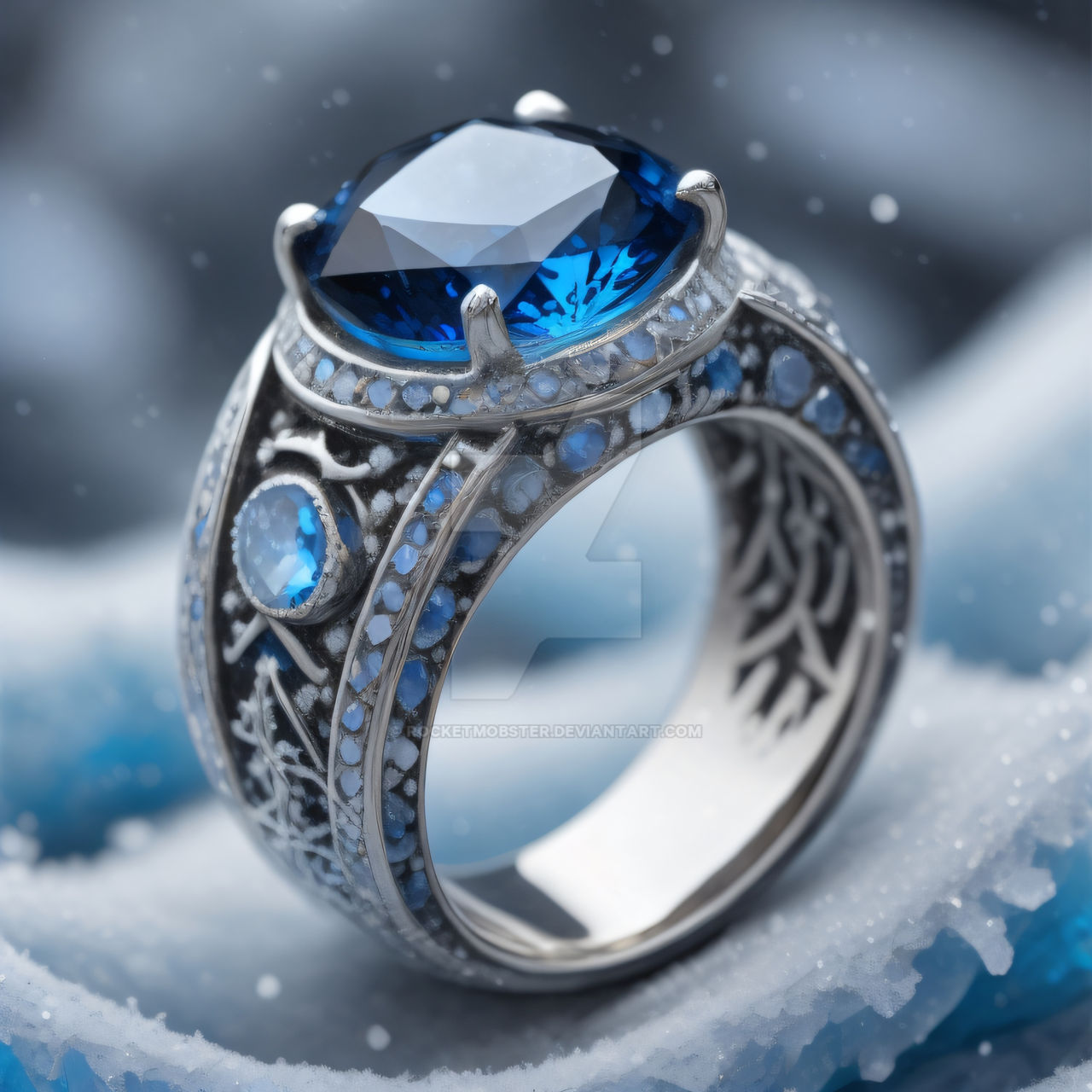 Fire and Ice Jewelry Design - Ice Ring 7 by RocketMobster on DeviantArt
