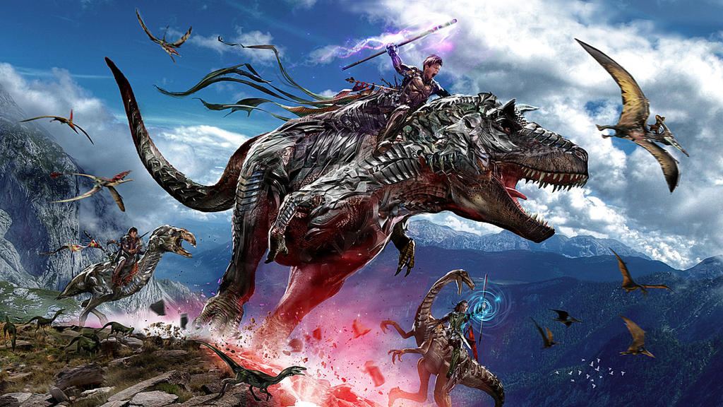 Dinosaur Riders WIP by uncannyknack