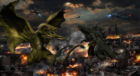 Godzilla vs Ghidorah WIP