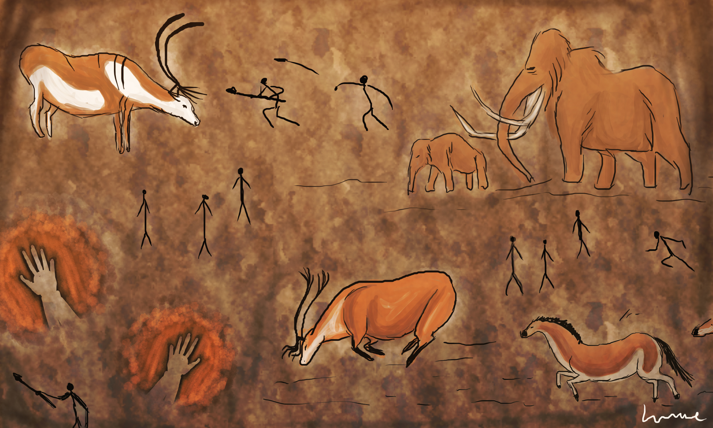 Cave paintings by Louisetheanimator on DeviantArt